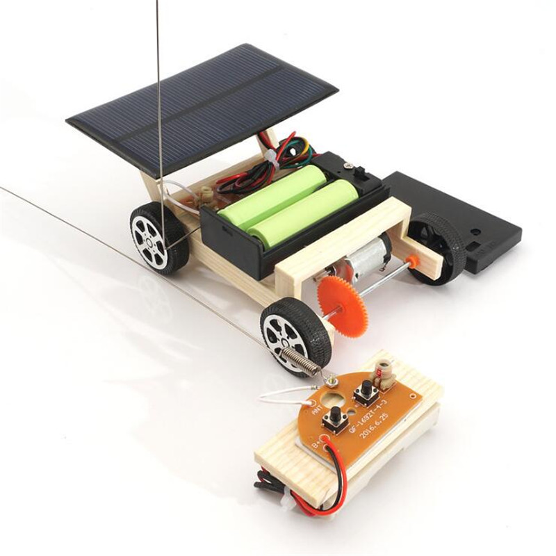 DIY 135*98*57mm Solar Panel Remote Control Car Toy For Children 32