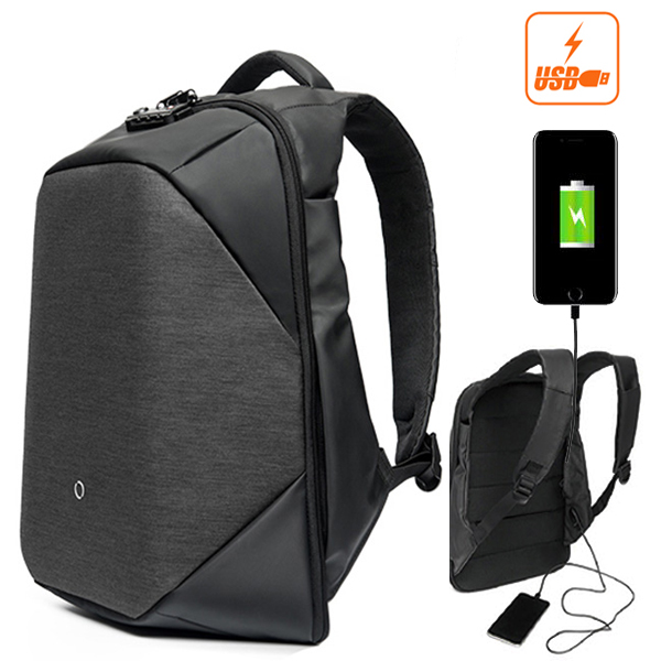 

CLICK 17.3L 15.6inch Men Anti-Theft Laptop Backpack Waterproof Storage Bag Rucksack With Usb Charging Port For City Business Travel