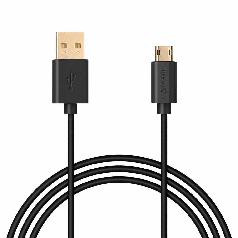 BlitzWolf® BW-CB1 2.1A Reversible Micro USB 3.3ft/1m Charging Data Cable