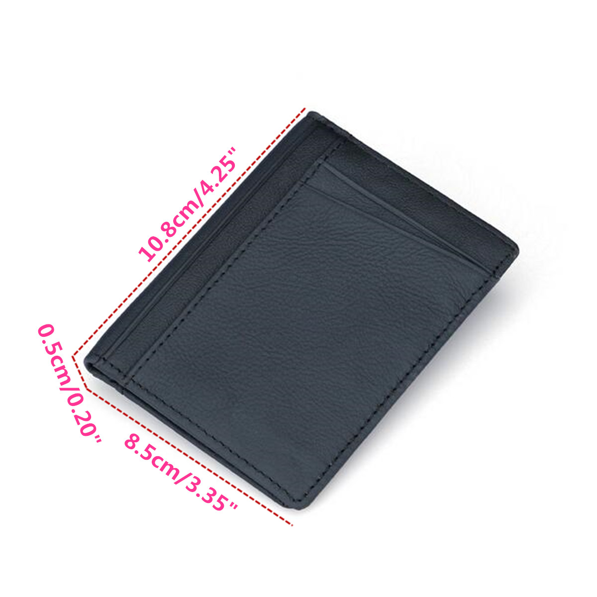 Men PU Leather Slim Thin Credit Card Holder Mini Money Wallet ID Case Wallet 10