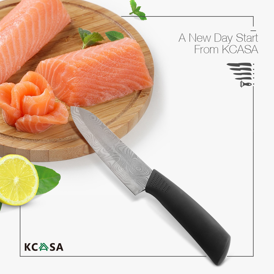KCASA KC-KF5 5 шт черный клинок из циркониевой керамики Набор ножей Многофункциональный повар Slicer шелушильная машина 
