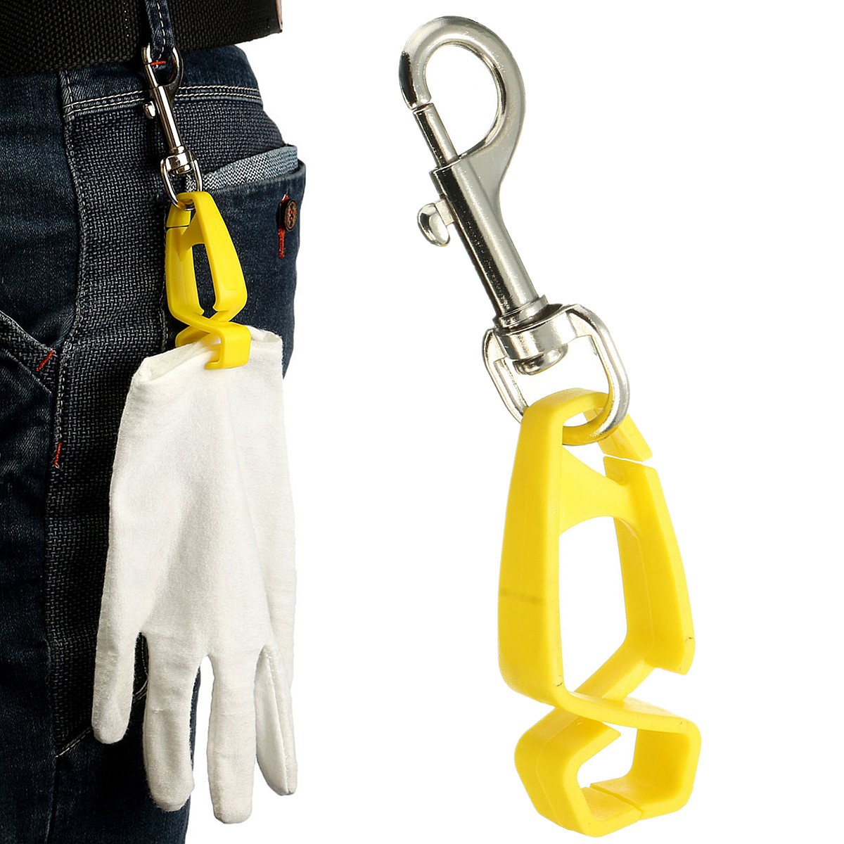AT02 WORK GLOVE CLIPS CLAMP HOLDER GRABBER SAFETY ATTACH GLOVES TOWEL CORD GLASS 
