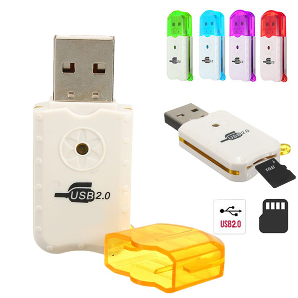 

Mini USB 2.0 Micro SD TF T-Flash Memory Card Reader Writer High Speed Adapter