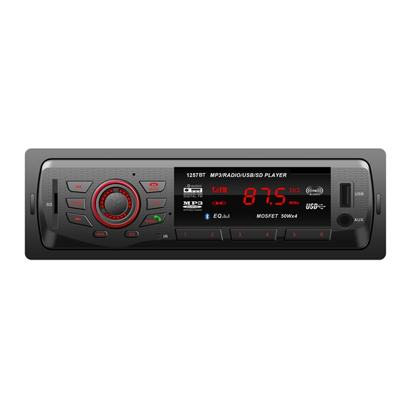

YT-C1257BT Car Bletooth MP3 Player FM Radio Stereo USB MMC SD AUX BT Fixed Panel