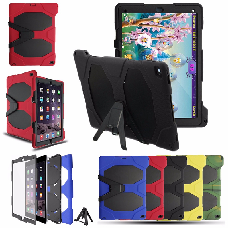 

Heavy Duty Shockproof Detachable Stand Holder Silicone Protective Case For iPad Pro 12.9"