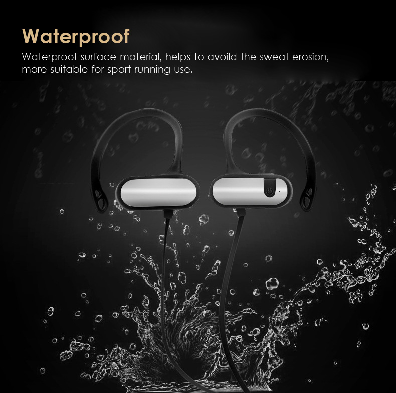 Wireless Bluetooth 4.1 Waterproof Stereo Earphone Sport Earphone for iOS Android 5