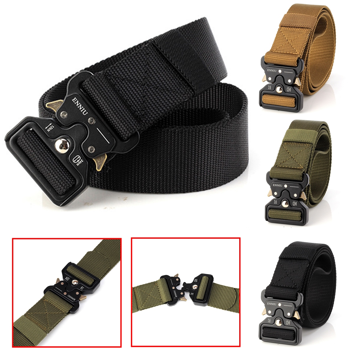 Survival Military Nylon Belts For Men Tactical Belt Waist Belt Strap Military Emergency EDC Gadget 10