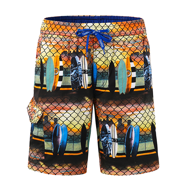 

Mens Printing Casual Loose Summer Holiday Drawstring Quick Dry Swim Surf Beach Shorts
