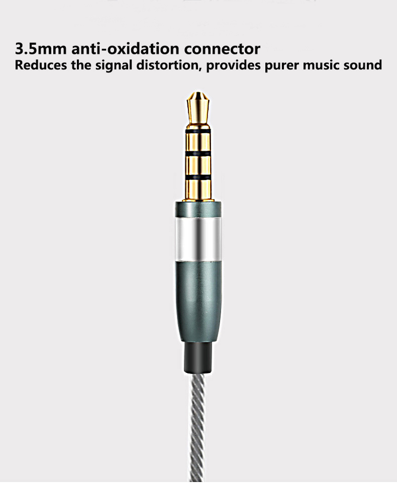 3.5mm Stereo Audio In-Ear Wire-Control Metal Earphone With Microphone Mic for Computer Game 10