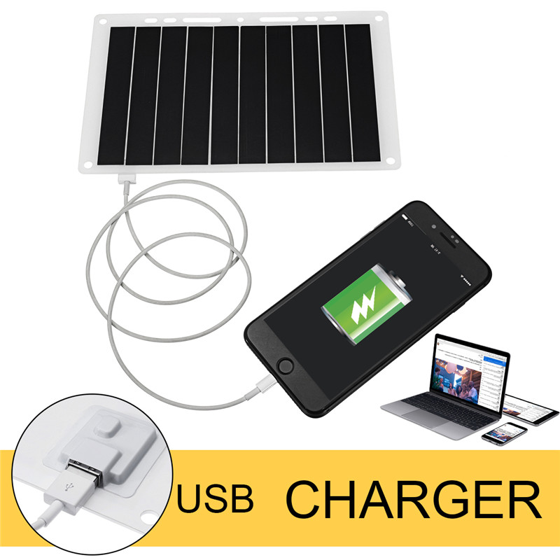 Ultra-thin 5V 10W 1.2A Monocrystalline Portable USB Solar Charging Board Solar Panel For Outdoor Mobile Phone 18