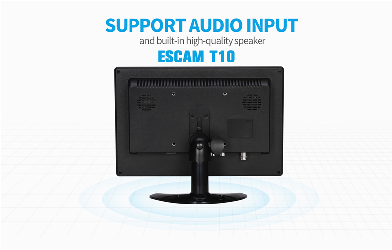 ESCAM T10 10 inch TFT LCD 1024x600 Monitor with VGA HDMI AV BNC USB for PC CCTV Security Camera 13