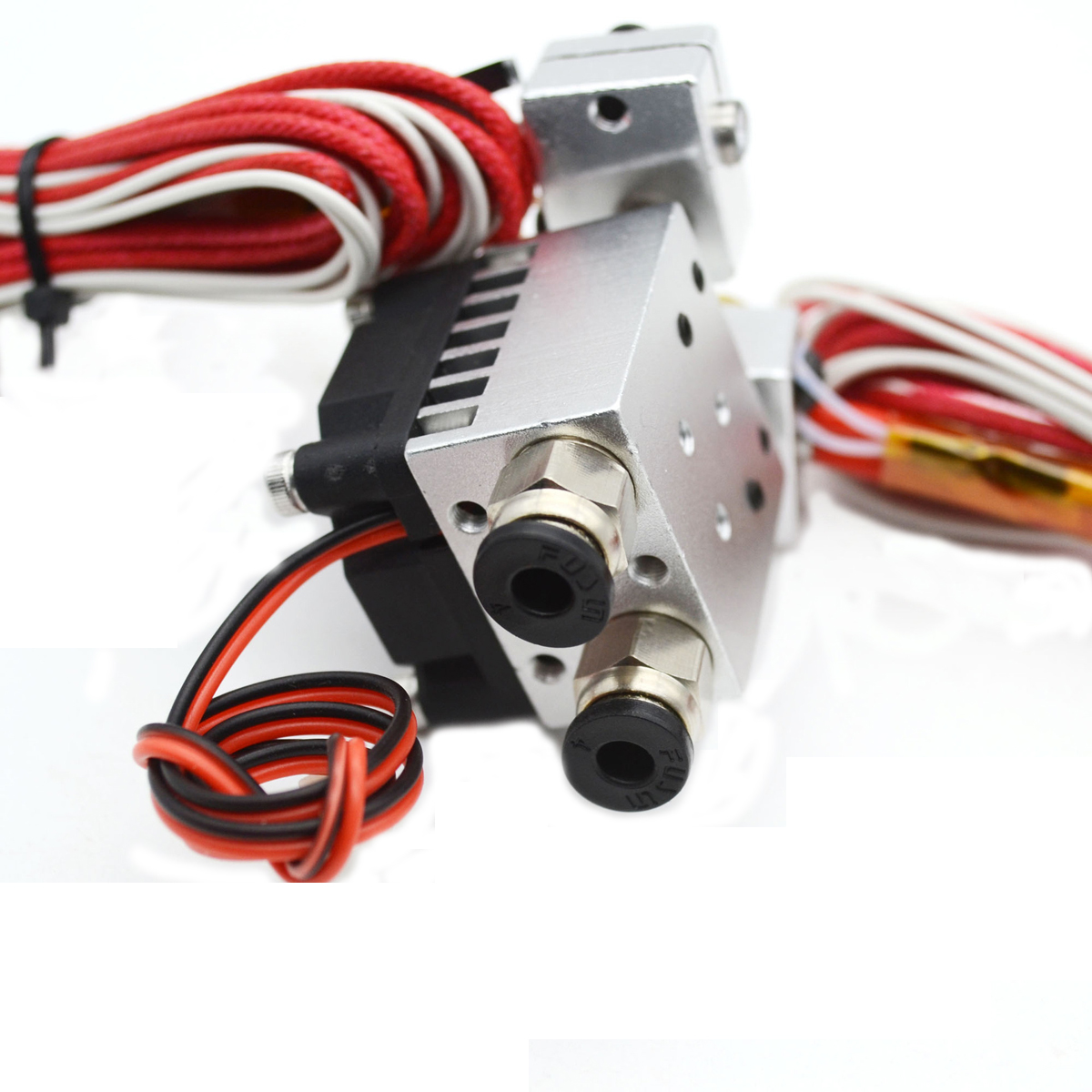1.75mm/3.0mm Fialment 0.4mm Nozzle Upgraded Dual Head Extruder Kit for 3D Printer 15