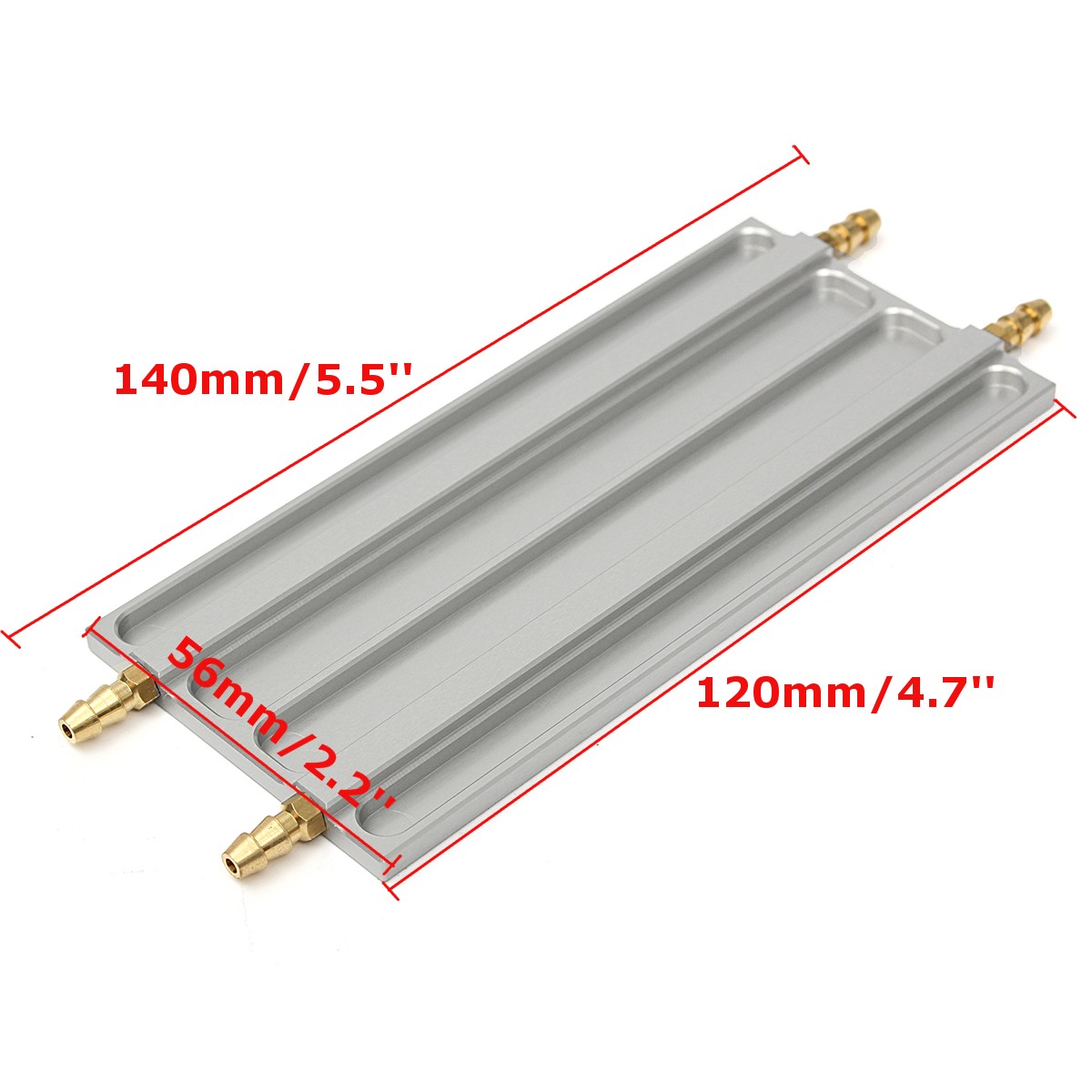 Aluminum Water Cooling Plate 120mm x 56mm for Battery Use - RC Boat  - Photo: 4