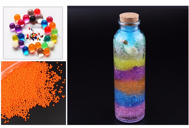 DIY Ocean In A Bottle Rainbow Bottle Expandable Water Balls Colorful Sea Bottle Grow In Water Toy - Photo: 7