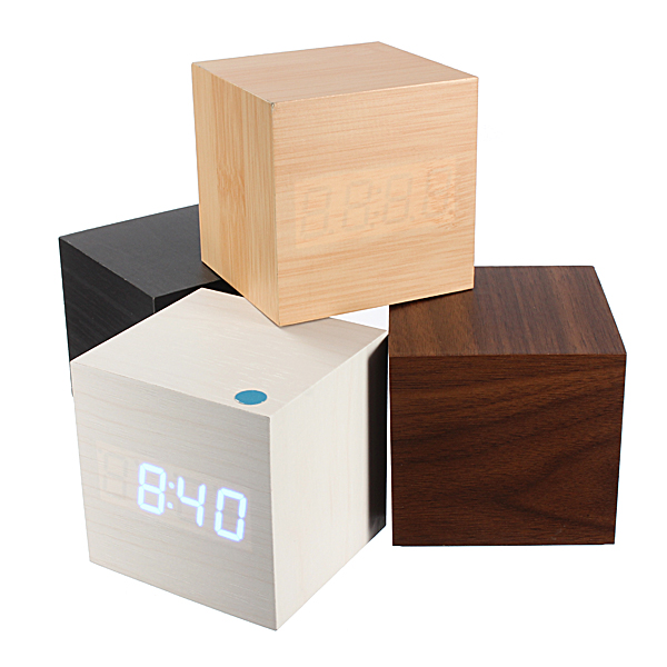 Voice-activated Wooden Alarm Clock
 