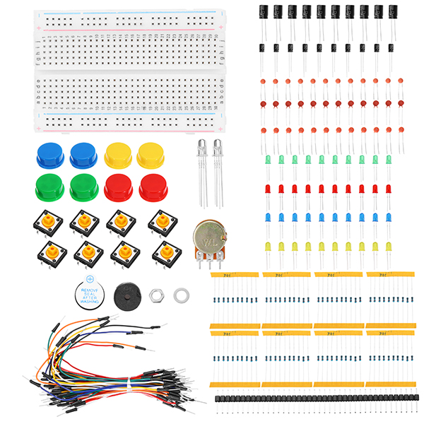 KS Starter Learning Set DIY Electronic Kit For Arduino Resistor / LED / Capacitor / Jumper Wires / Breadboard / Potentiometer / Buzzer / Switch / 40 P 31