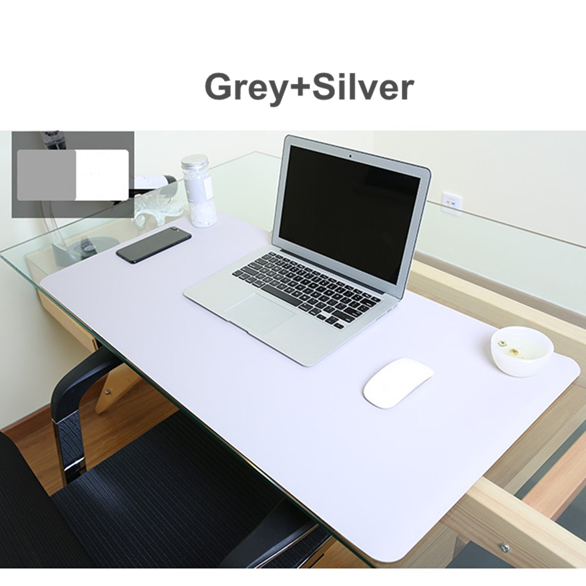 120x60cm Both Sides Two Colors PU leather Mouse Pad Mat Large Office Gaming Desk Mat 70