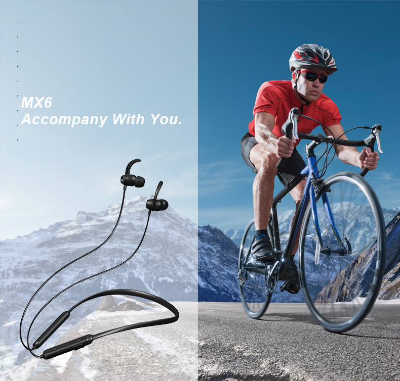 Maxchange MX6 Bluetooth 4.2 In-Ear Sports Bass Earphone Magnetic Attraction Earphone 14