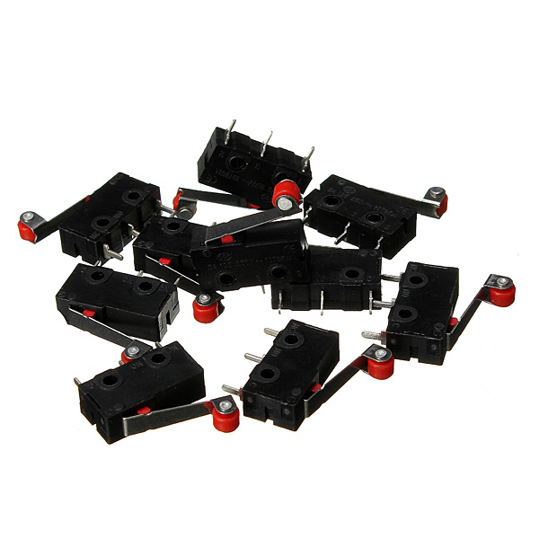50Pcs KW12-3 Micro Limit Switch With Roller Lever Open/Close Switch 5A 125V 49