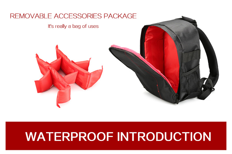 HUWANG 7460 Waterproof Multi-functional DSLR Video Photo Digital Camera Bag Padded Backpack 11