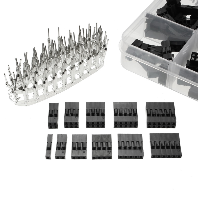 420Pcs Dupont Wire Jumper Pin Header Connector Housing Kit Male Crimp Pins+Female Pin Connector Terminal Pitch With Box 11