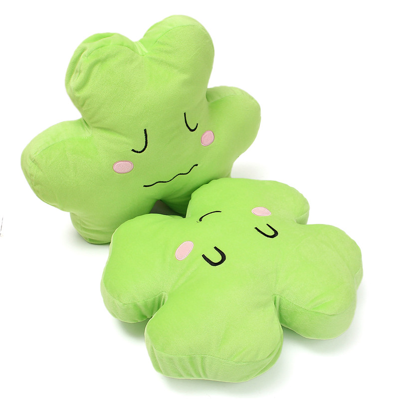 1PCS 40cm Cute Clover Shamrock Soft Stuffed Plush Toy Happy Love Ornament Soft Doll - Photo: 3