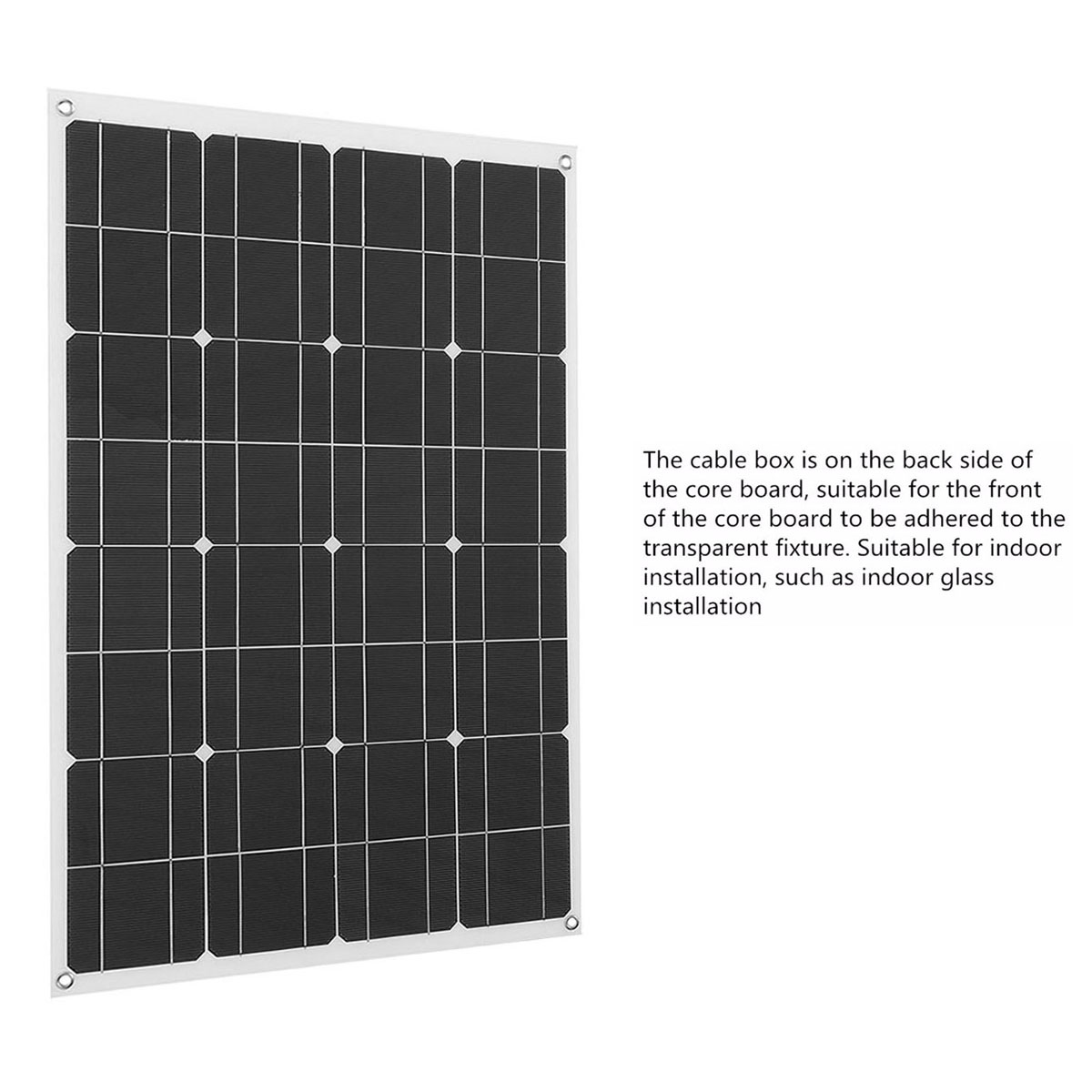 80W 12V Semi Flexible Waterproof Solar Panels With 1.5m Cable 14