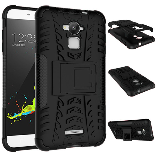 

Two in One Black Protective Holder Stand Hard Back Cover Case For Coolpad Dazen Note 3