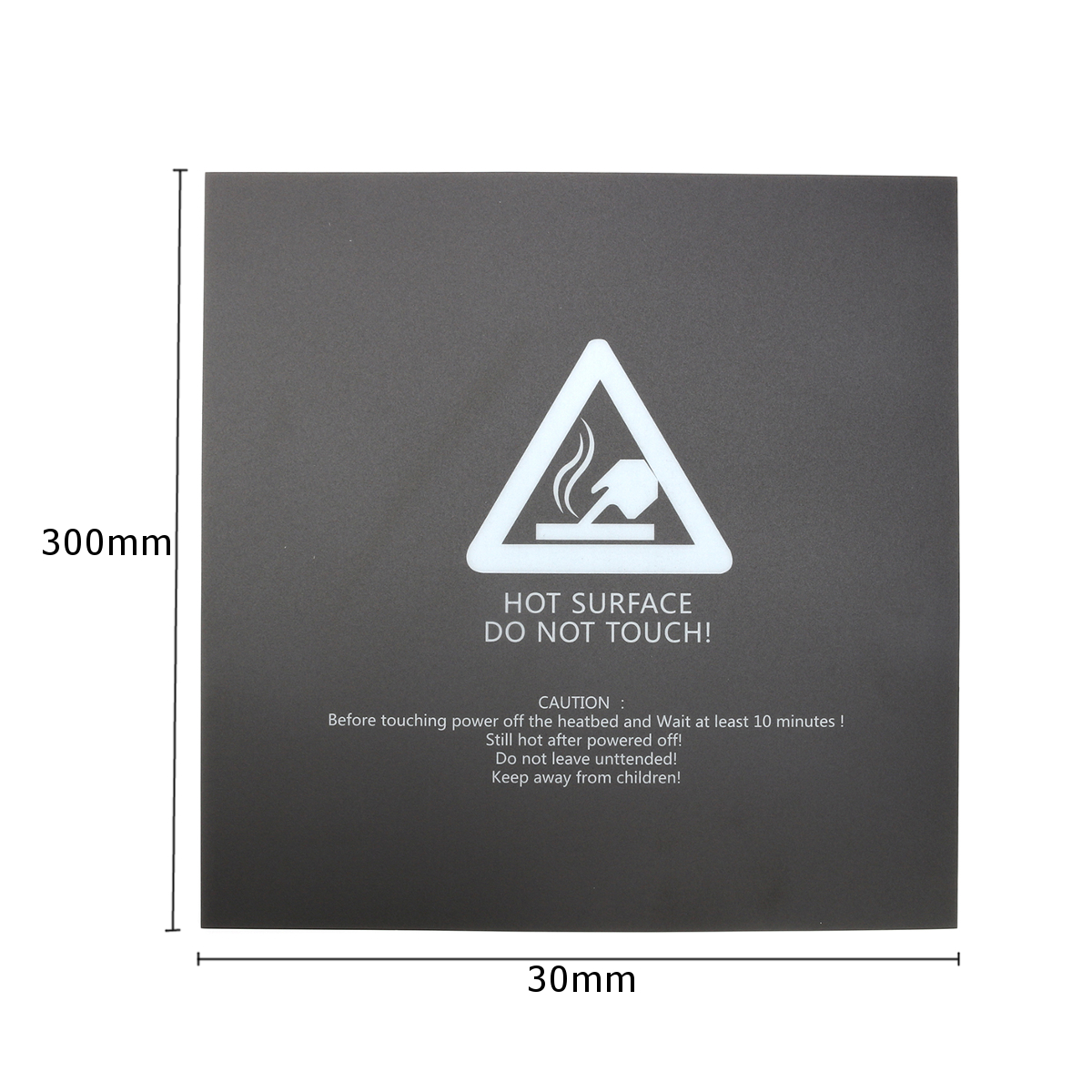 5PCS 300*300mm Black Square Scrub Surface Hot Bed Stick Sheet With Adhesive For 3D Printer 7