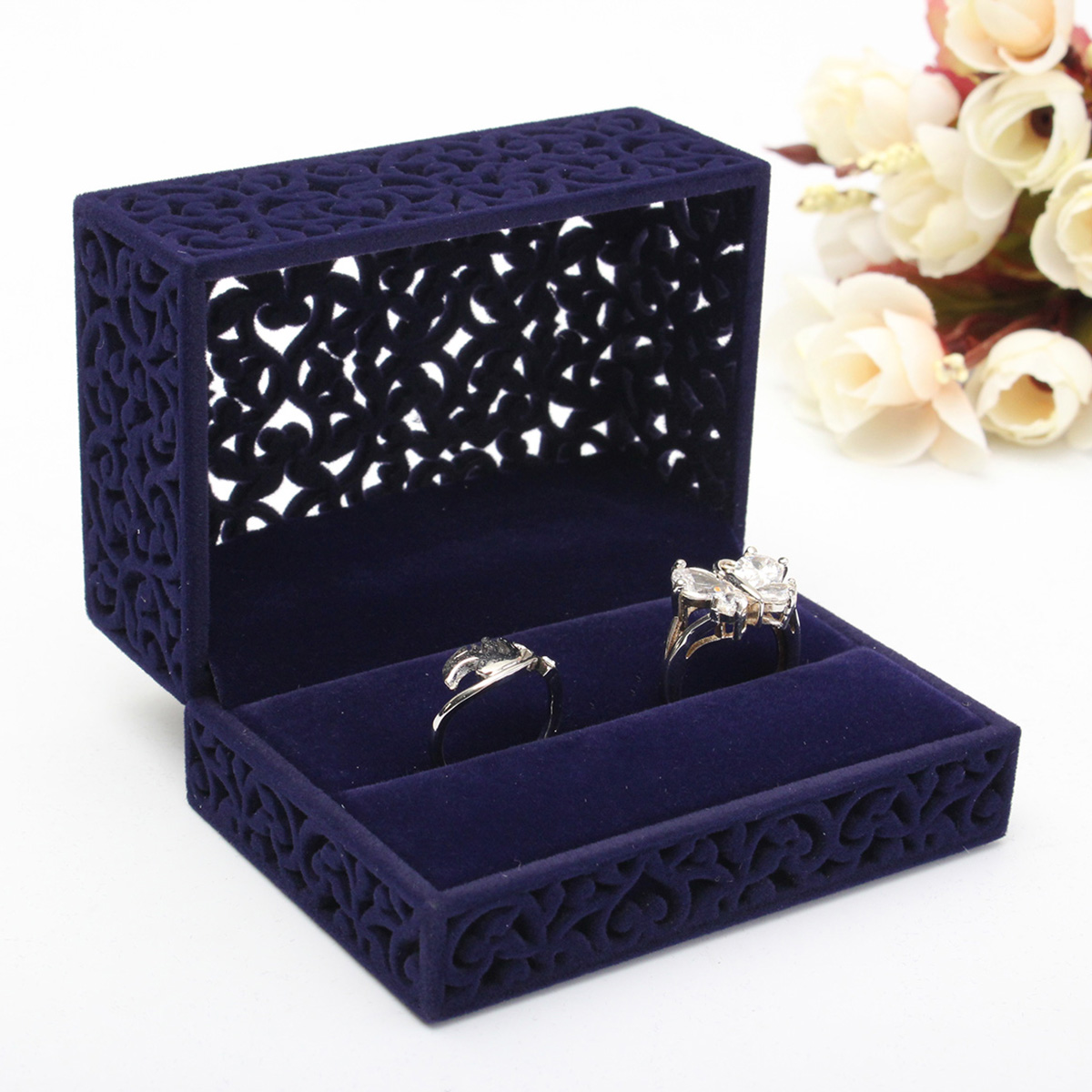 Velvet Necklace Ring Bracelet Pendant Charm Jewelry Gift Collect Box