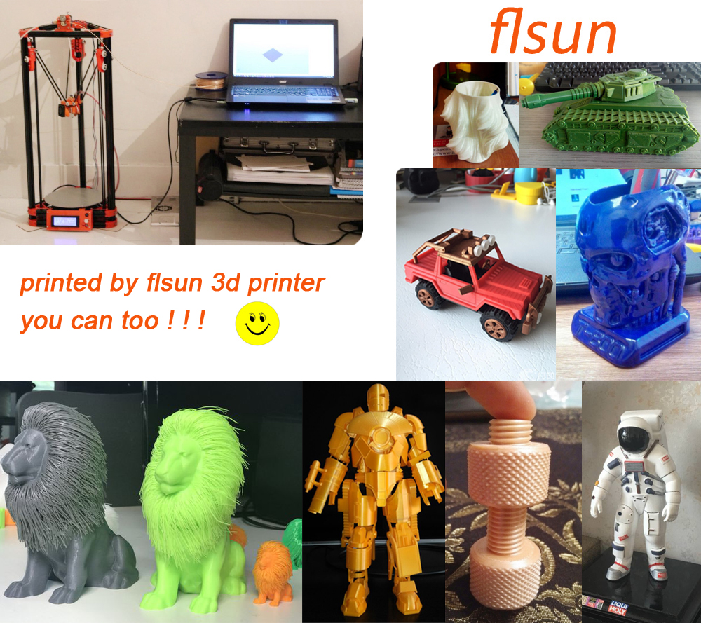 FLSUN® Delta Kossel 3D Printer 180*315mm Printing Size With Auto-leveling Dual Cooling Fans Heated Bed 1.75mm 0.4mm Nozzle 13