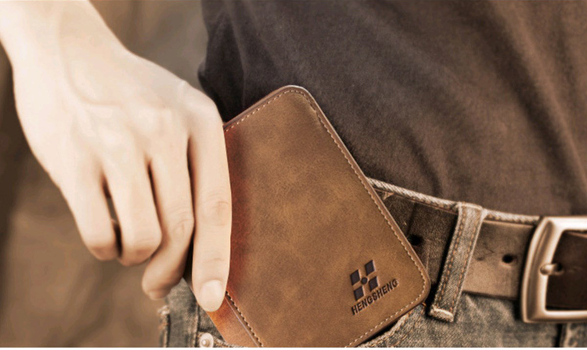 IPRee® Men's Vintage RFID Blocking Trifold Wallet PU Leather ID Credit Card Holder 21