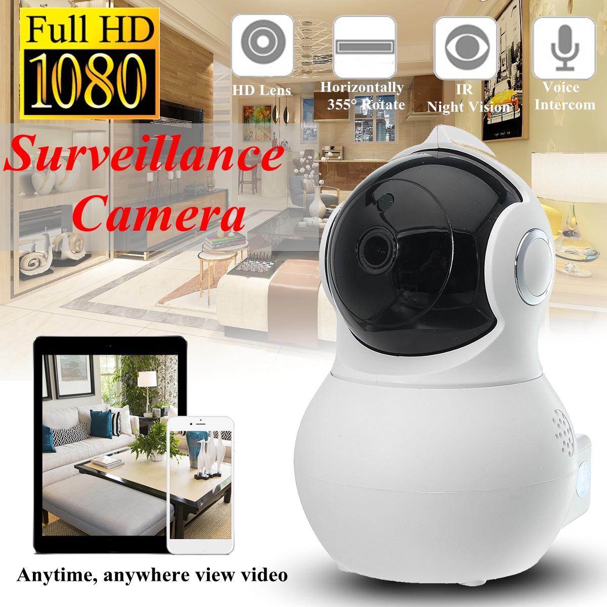 Q8 Home Security 1080P HD IP Camrea Wireless Smart WI-FI Audio CCTV Camera Webcam 36