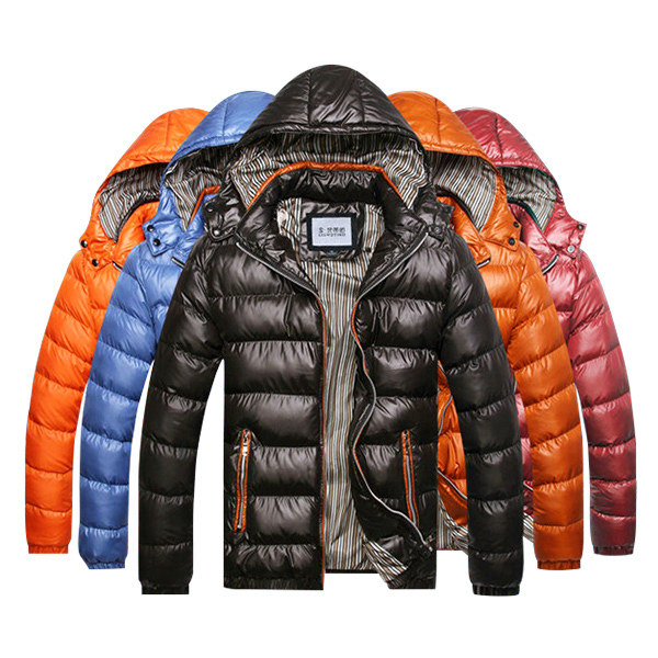 Lightweight Warm Windproof Hood Removable Padded Jackets