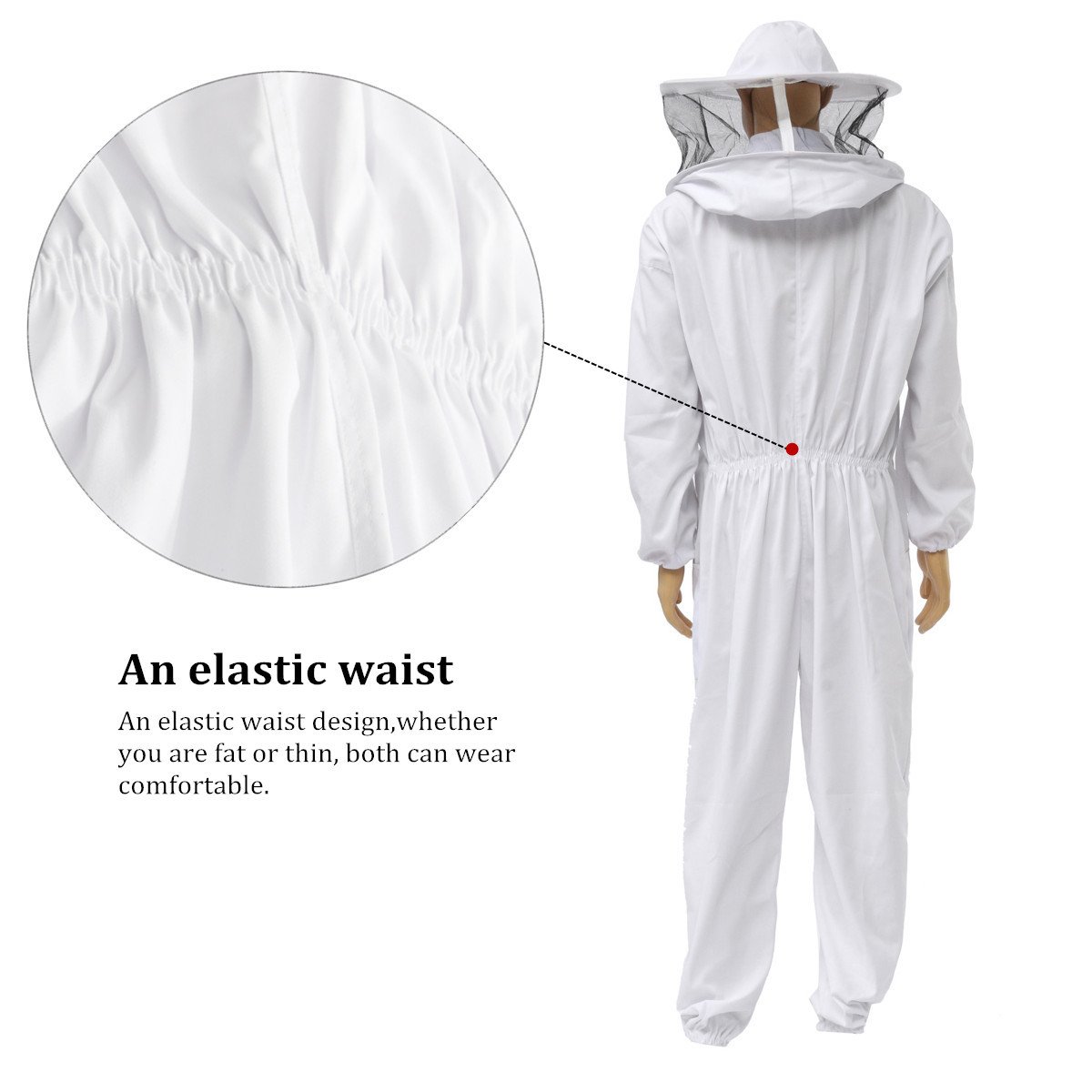 Beekeepers Bee Keeping Cotton Full Protector Suit With Veil Hat Hood Bee Suit XL XXL XXL 15