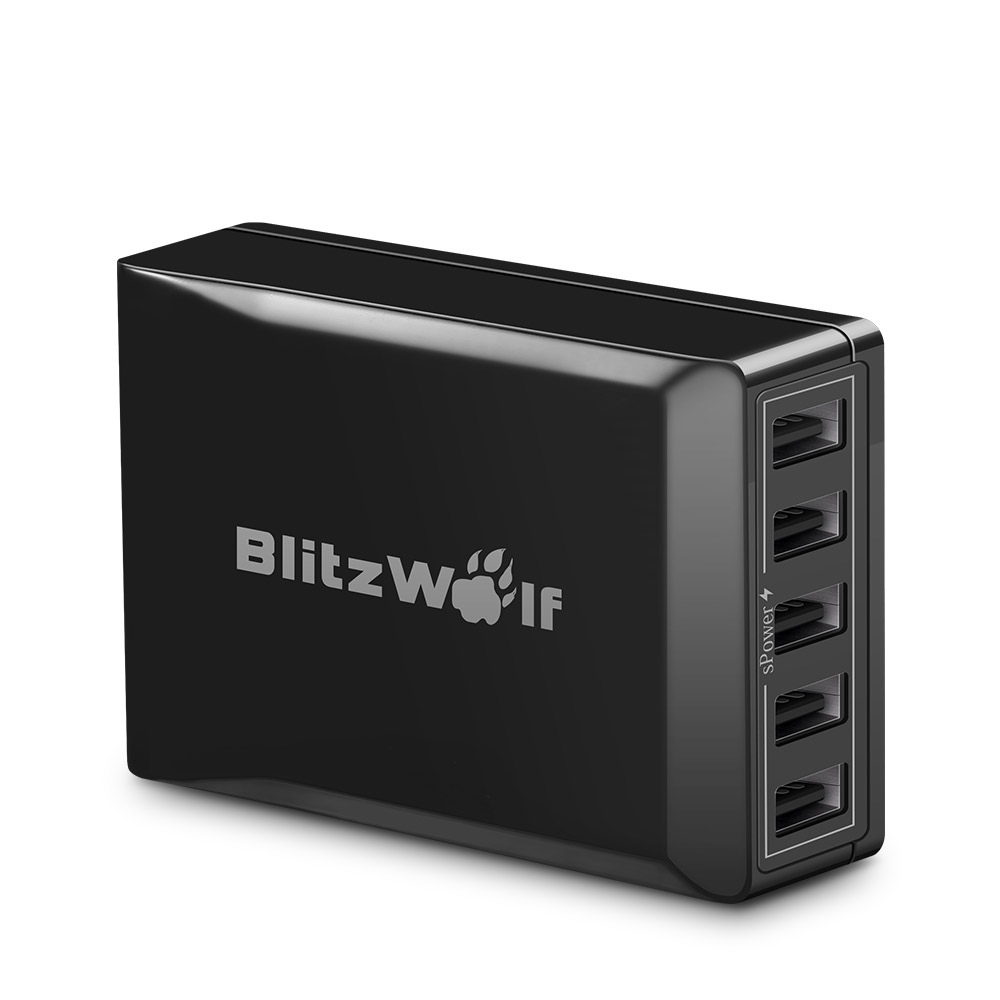 BlitzWolf® BW-S1 40W Smart 5-Port High Speed Desktop Charger