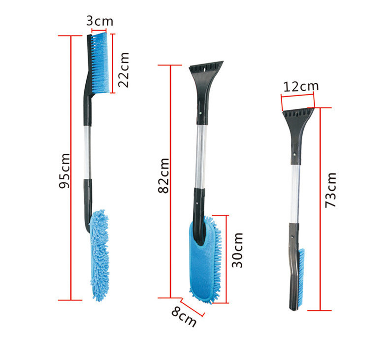 3 in 1 Detachable Multifunction Snow Brush with Ice Scraper Garden Car Snows Removing Shovel Tool