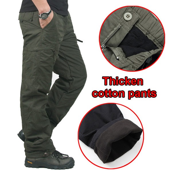 Mens Outdoor Thick Cargo Pants