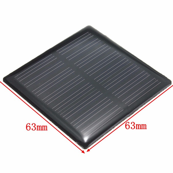 4V 0.36W 90MA 63x63x3.0MM Monocrystalline Epoxy Solar Panels 7