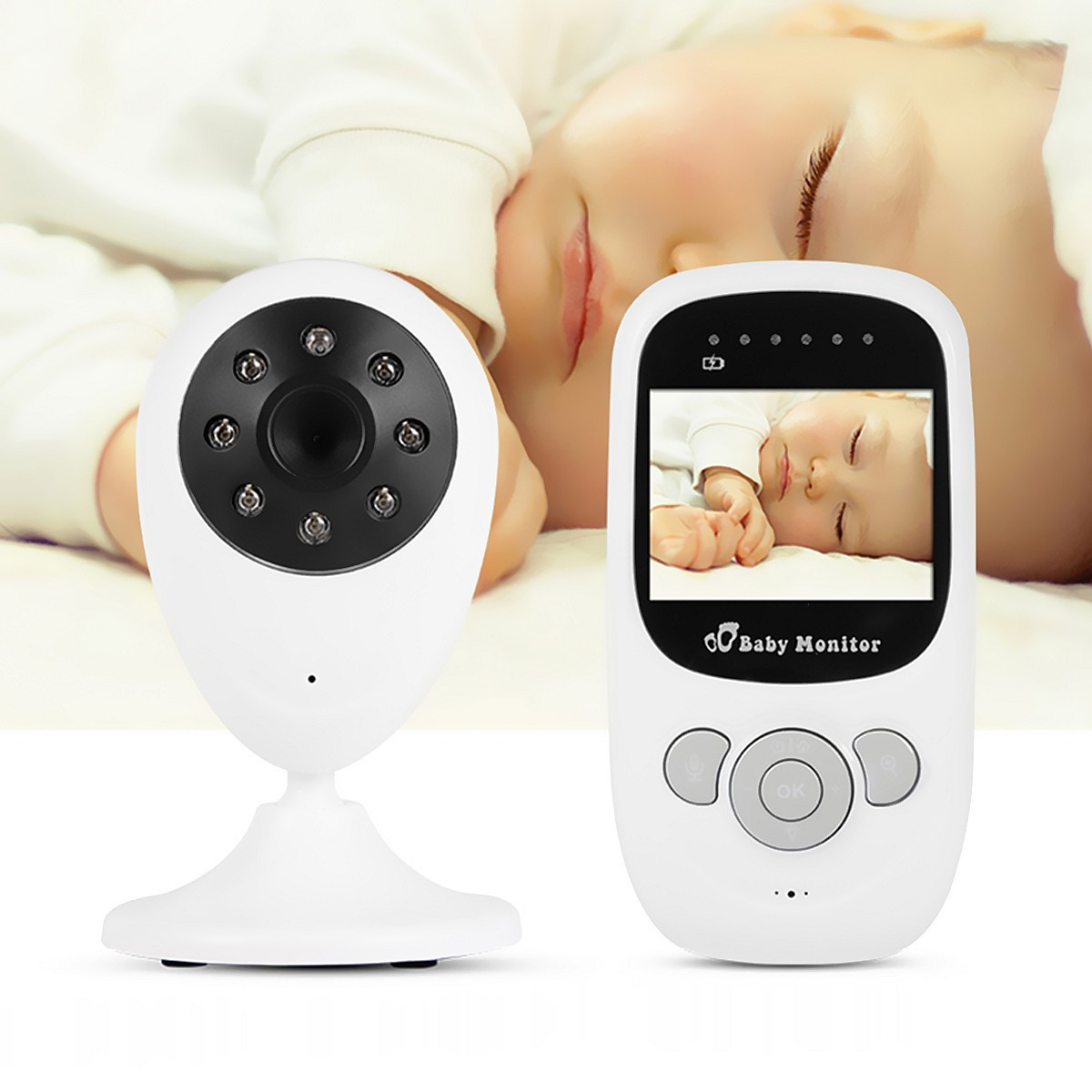 2.4inch 2.4G Wireless Baby Digital Audio Video Monitor Camera Night Vision Viewer Two-way Talk Temperature Monitor 17