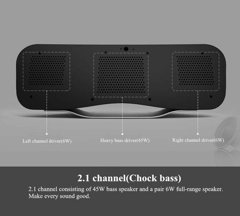 REMAX RB-H6 3D Stereo DSP Sound Remote Control Wireless Bluetooth Speaker With NFC Mic