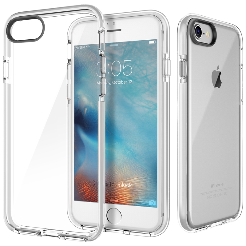 

Rock Ultra Thin Transparent Soft TPU TPE Shockproof Back Case For iPhone 7 4.7 Inch