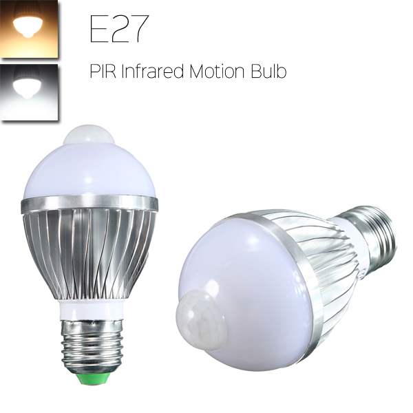 E27 5W Motion Sensor LED Bulb Lamp 85-265V