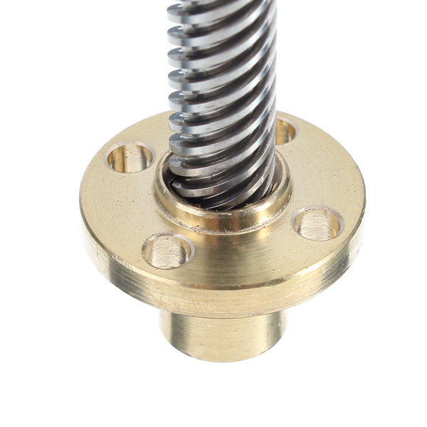 3D Printer T8 1/2/4/8/12/14mm 300mm Lead Screw 8mm Thread With Copper Nut For Stepper Motor 17