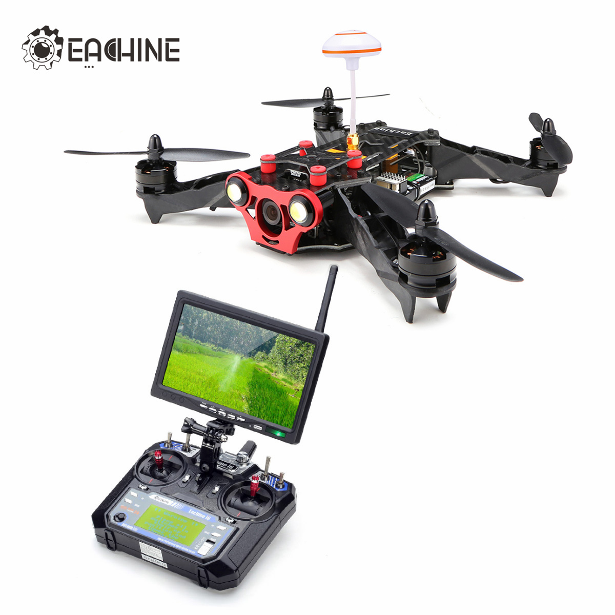 Eachine Racer 250 FPV Drone With Transmitter Monitor HD Camera RTF