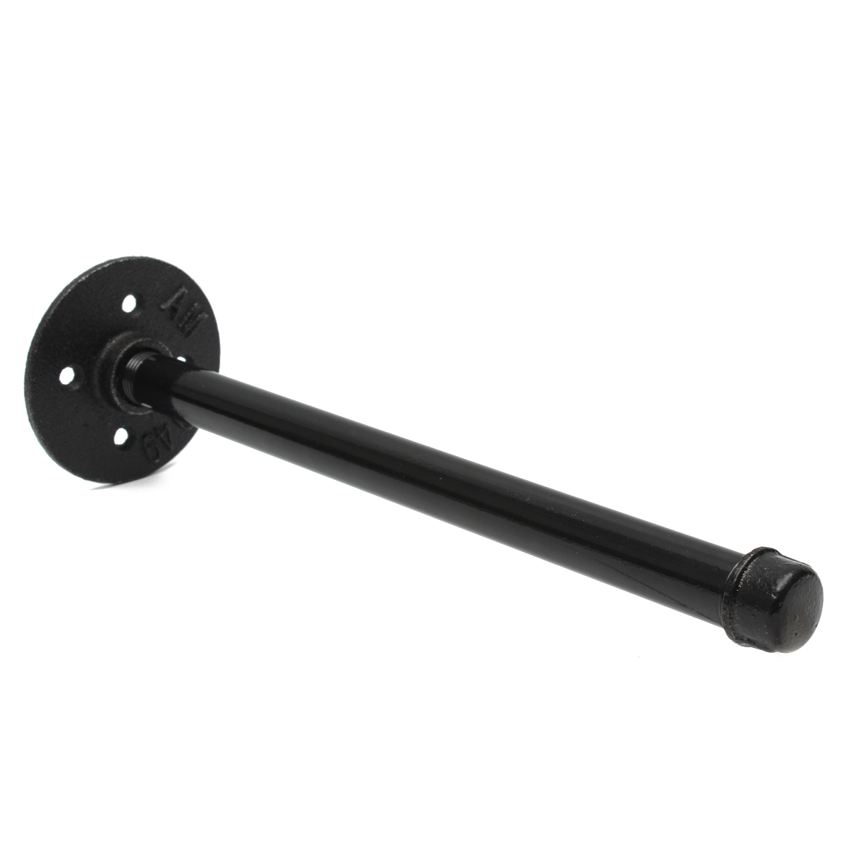 

1/2 Inch Industrial Pipe Shelf Bracket Black Steampunk Pipe with Flange for Home Shop