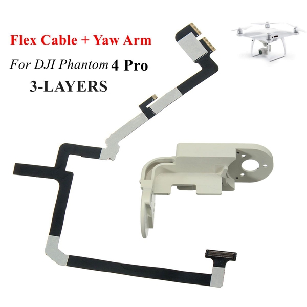 Flexible Gimbal Flat Ribbon Flex Cable + Yaw Bracket for DJI Phantom 4 Pro - Photo: 1