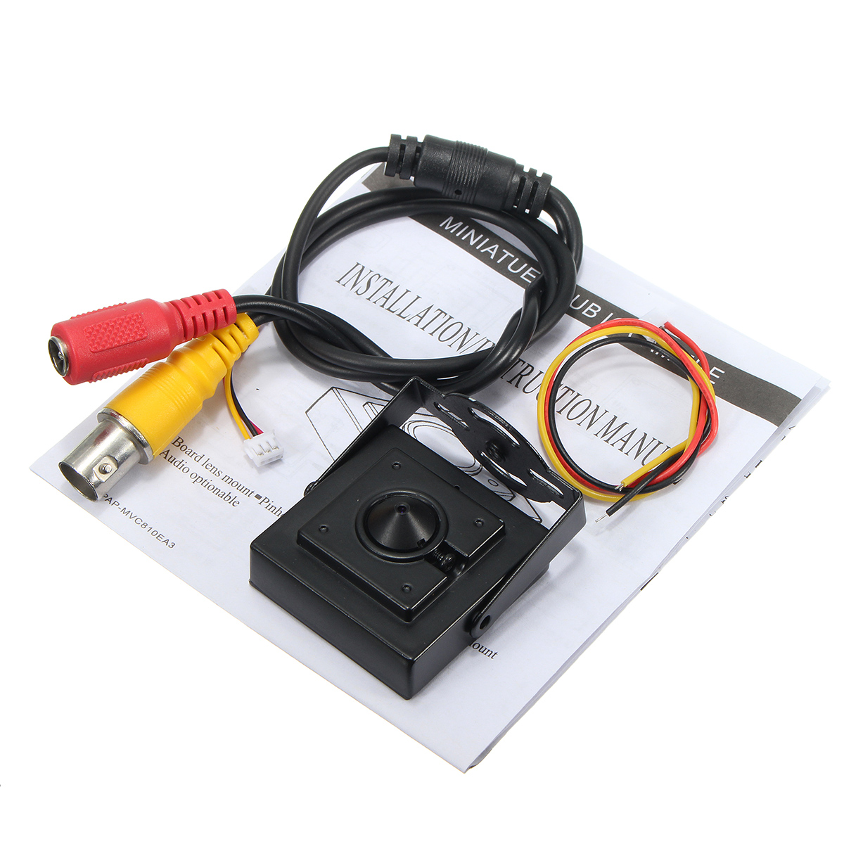 Mini Pinhole HD 700TVL 1/3" 3.7mm Wide Angle Board Lens CCTV Security PAL Camera 21