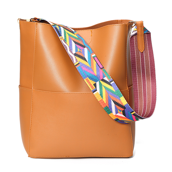 Women Casual PU Handbag Durable Colorful Two Straps Crossbody Bag Shoulder Bag - US$25.89