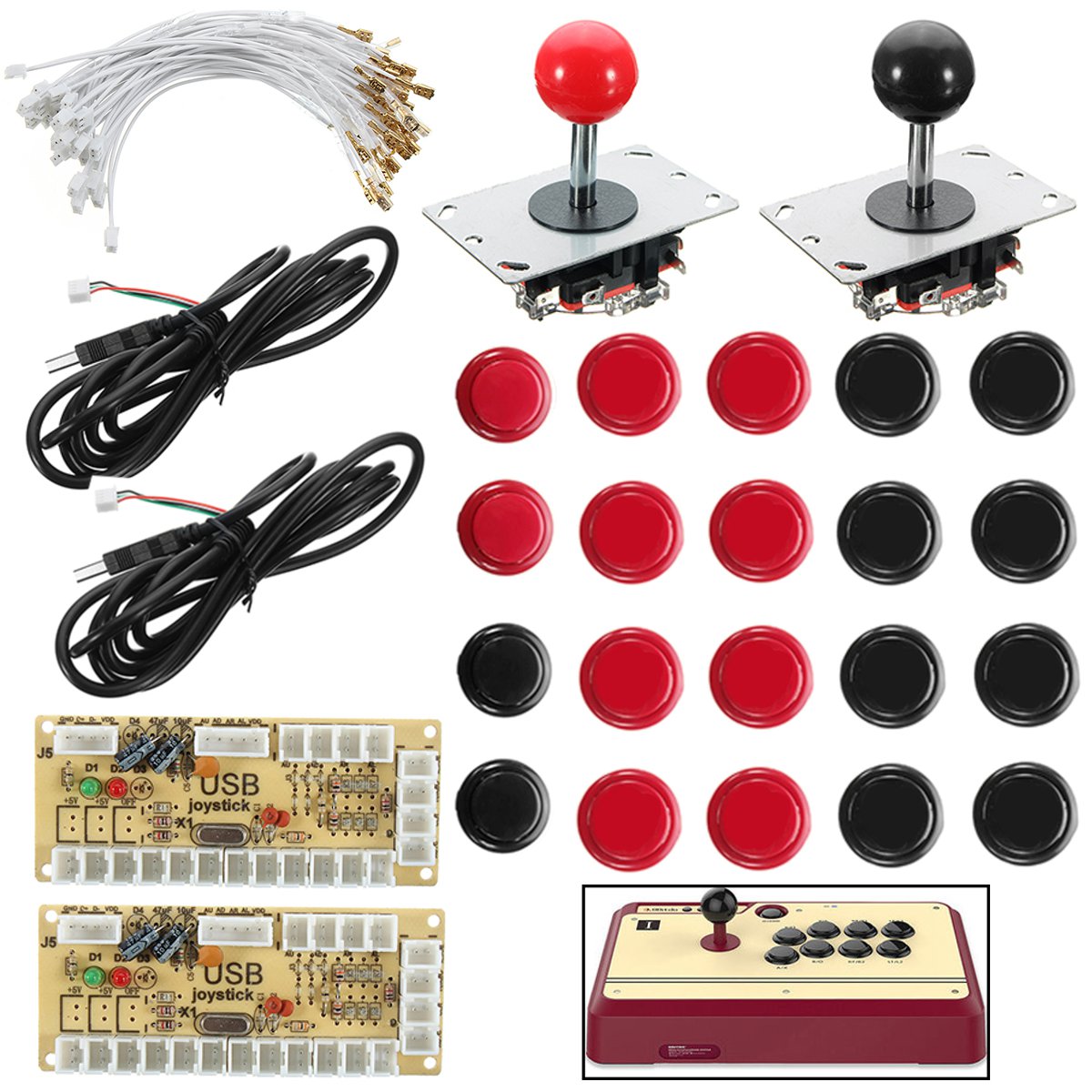 Joystick Push Button Zero Delay Arcade Game DIY Kit For MAME 11